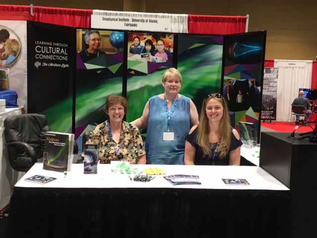 Jan Parks, Lynda McGilvary and Lori Schoening at the 2017 National Science Teachers Association STEM Forum and Expo in Orlando Florida.